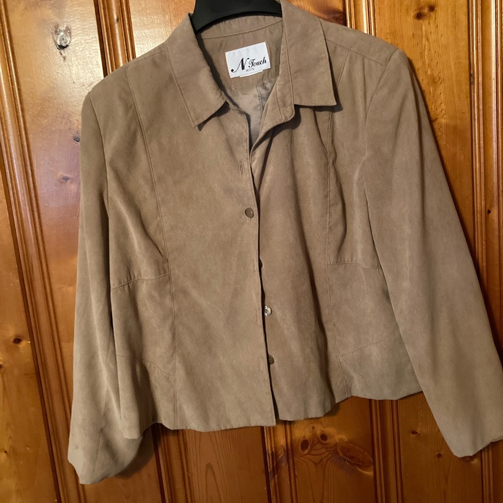 Size Pettie Womens N Touch Tan Swade  jacket